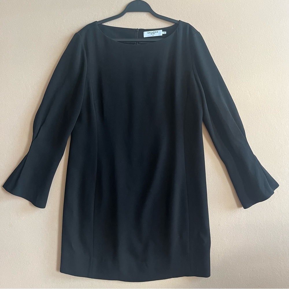 MM Lafleur The Regina Dress Black Eco Heavy Soft Wave Classic Cocktail size 14 - Picture 2 of 16